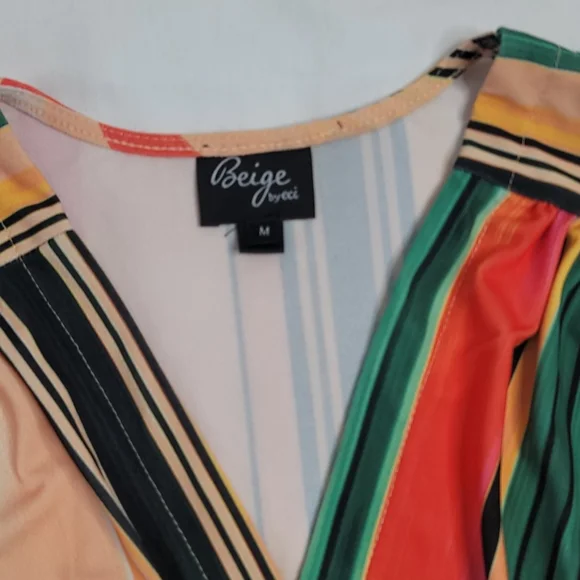Beige by eci multicolored dress sz Med - Picture 4 of 10